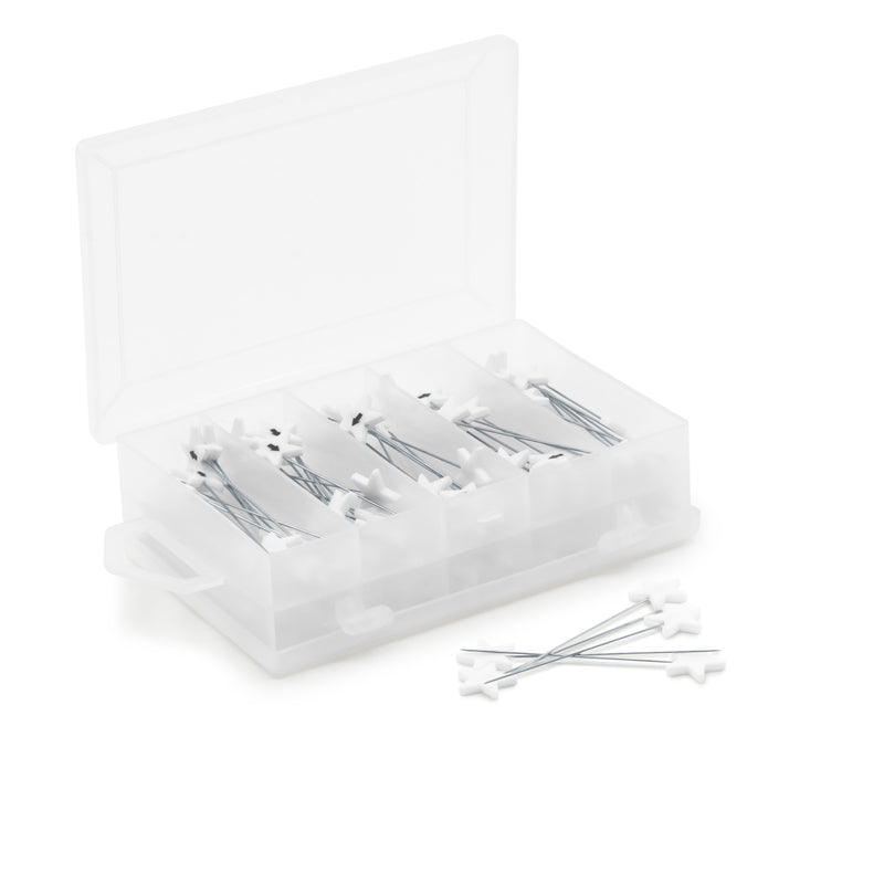 Load image into Gallery viewer, 3019|Dritz Flat Star Head Pins, White, 115 pc