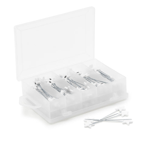 3019|Dritz Flat Star Head Pins, White, 115 pc
