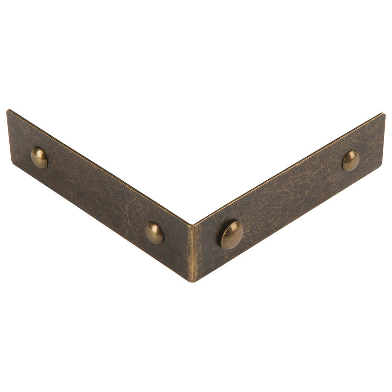 Load image into Gallery viewer, 44791-38|Dritz Smooth Right Angle Corners, Large, Antique Brass, 4 pc
