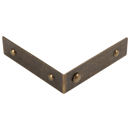 44791-38|Dritz Smooth Right Angle Corners, Large, Antique Brass, 4 pc