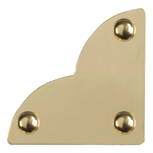 44792-35|Dritz Smooth Quatrefoil Corners, Small, Brass, 4 pc