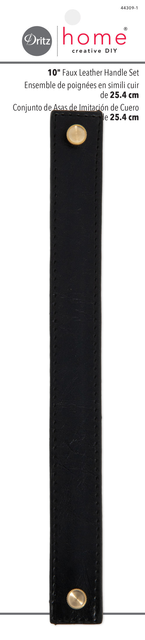 Load image into Gallery viewer, 44309-1|Dritz 10" Faux Leather Handle Set, Black