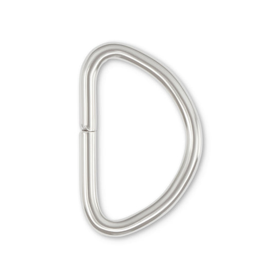 BK139|Dritz 3/4" D-Rings, Nickel, 24 pc