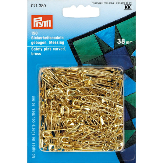 071380|Prym 1-1/2" Safety Pins, Gold, 150 pc