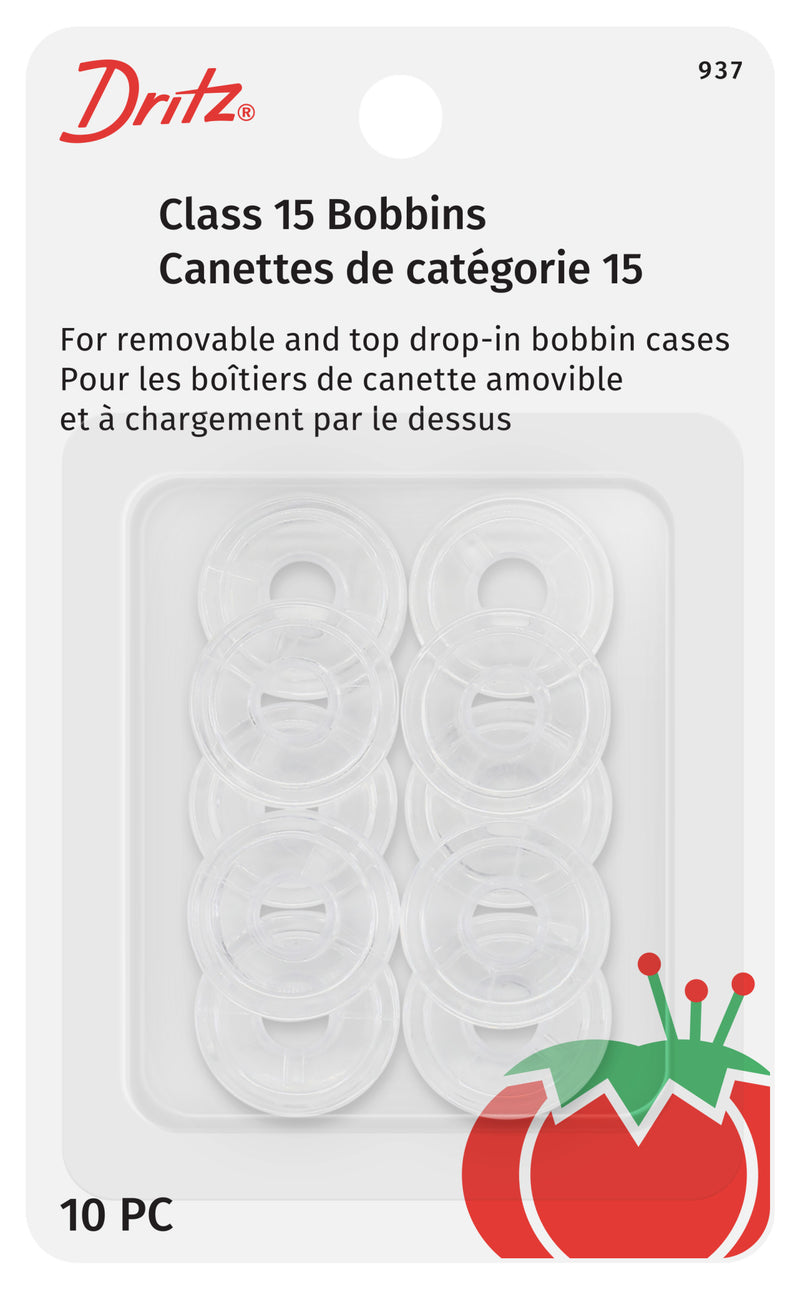 Load image into Gallery viewer, 937|Dritz Class 15 Bobbins, Plastic, 10 pc