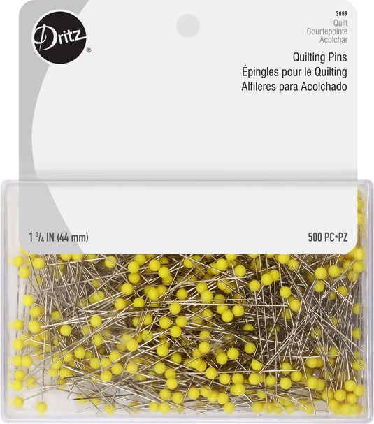 3009|Dritz 1-3/4" Quilting Pins, 500 Count, Yellow