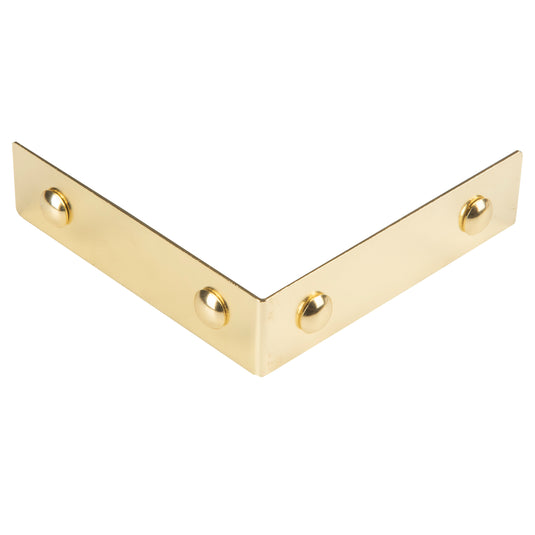 44791-35|Dritz Smooth Right Angle Corners, Large, Brass, 4 pc
