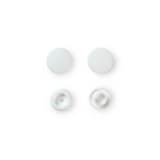 393103|Prym Non-Sew Color Snaps 12.4 mm, 30 pc, White