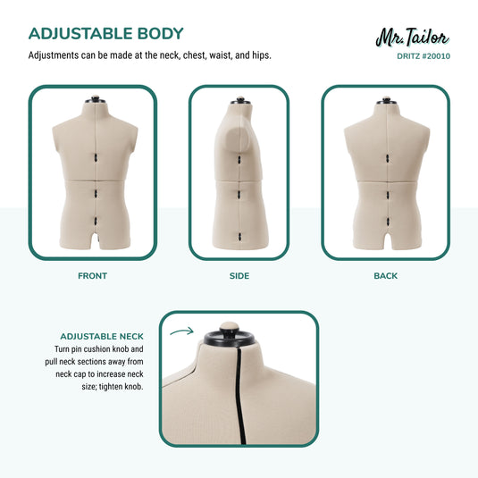 20010|Dritz Mr. Tailor Adjustable Male Form