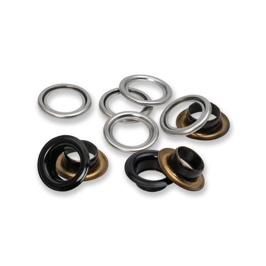 542541|Prym Eyelets with washers 11 mm Black 20pc
