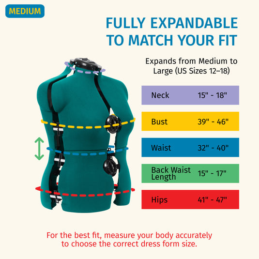 20421|Dritz Sew You Adjustable Dress Form, Medium