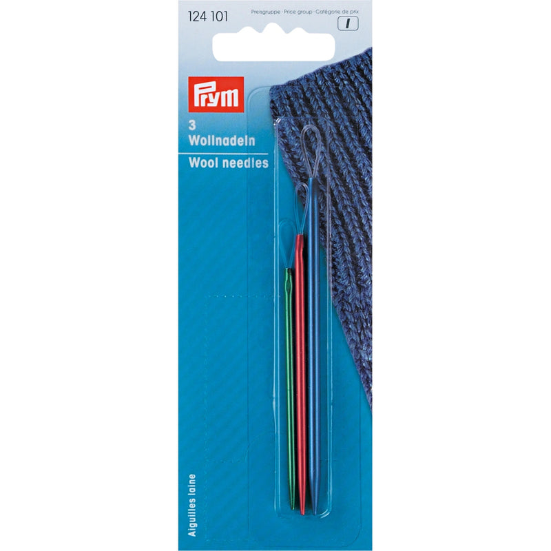 Load image into Gallery viewer, 124101|Prym Aluminum Wool Needles, Assorted, 3 pc