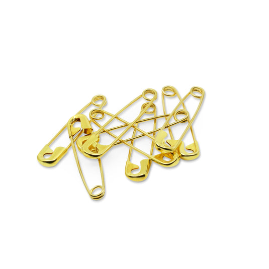 1465|Dritz 1-1/2" Quilters Brass Safety Pins, Brass, 35 pc
