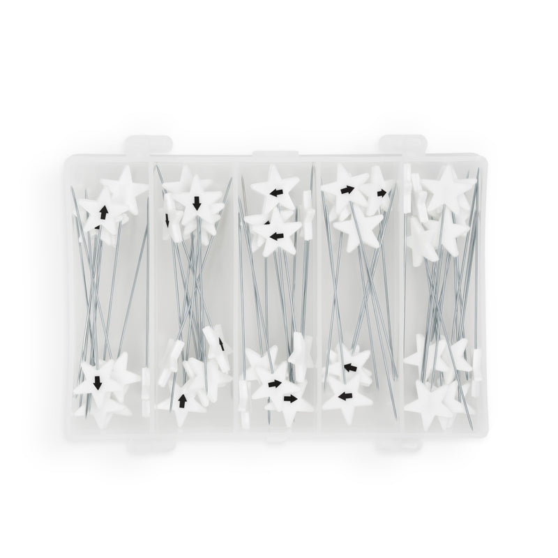 Load image into Gallery viewer, 3019|Dritz Flat Star Head Pins, White, 115 pc
