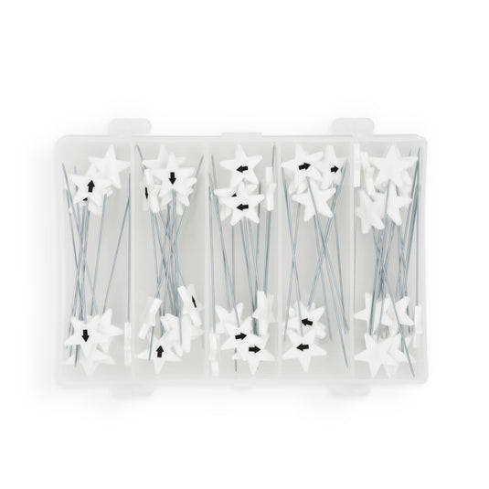 3019|Dritz Flat Star Head Pins, White, 115 pc