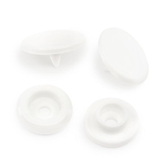 984-R-9|Dritz Plastic Color Snaps, 12 Sets, White