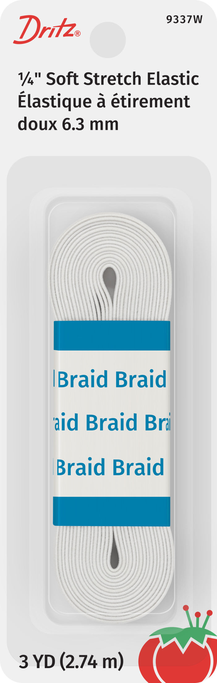 Chargez l'image dans la visionneuse de la galerie, 9337W|Dritz 1/4" Soft Stretch Elastic, White, 3 yd