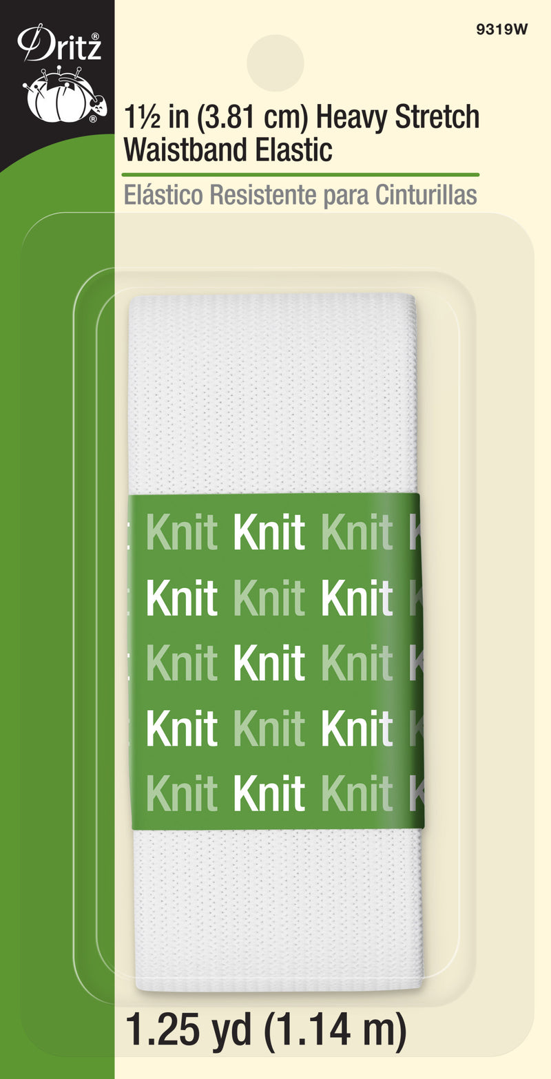 Load image into Gallery viewer, 9319W|Dritz 1-1/2" Heavy Stretch elastic, White, 1-1/4 yd
