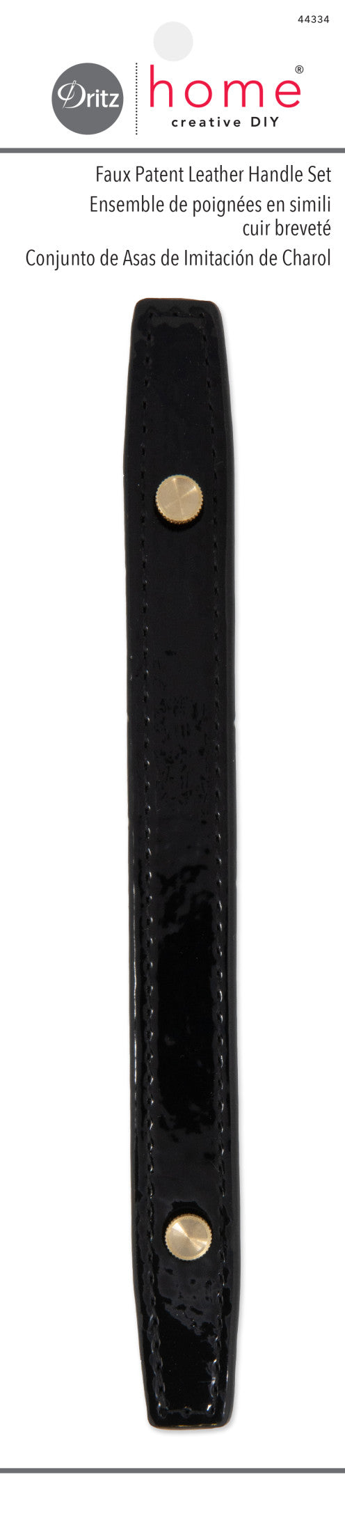 Cargue la imagen en el visor de la galería, 44334|Dritz Faux Patent Leather Handle Set, Black