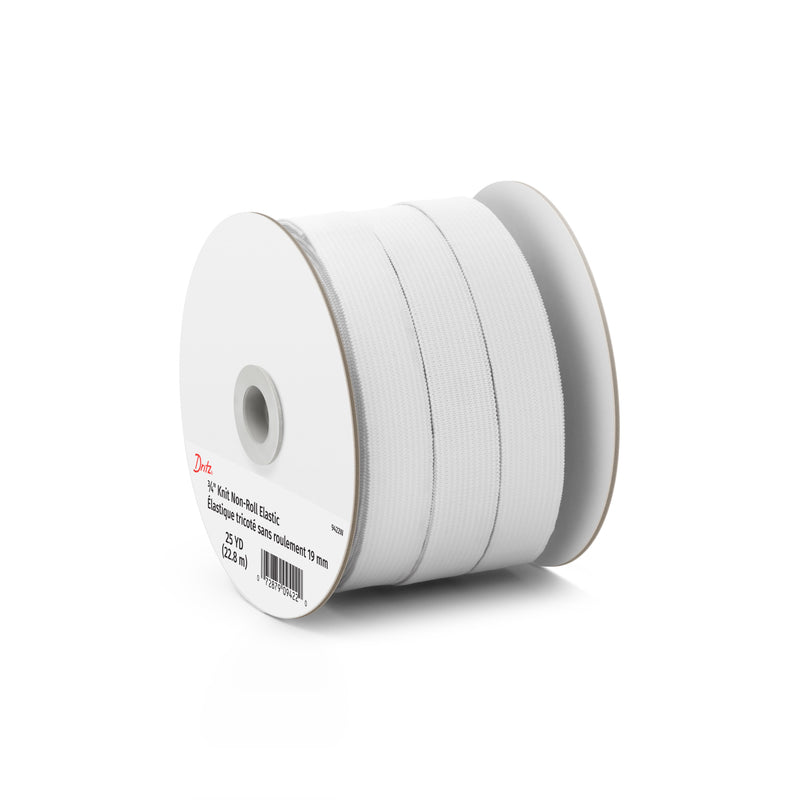 Chargez l'image dans la visionneuse de la galerie, 9422W|Dritz 3/4" Knit Non-Roll Elastic, White, 25 yd