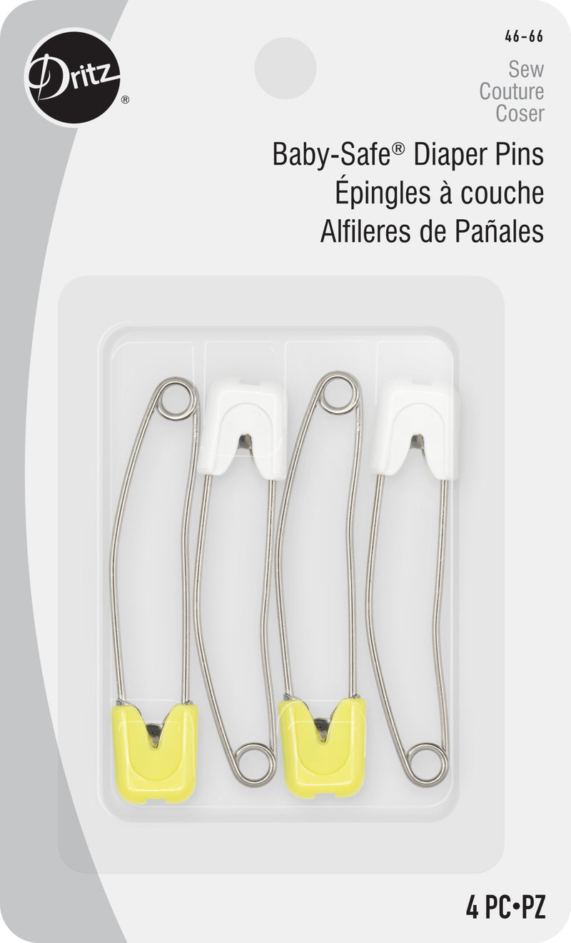 Cargue la imagen en el visor de la galería, 46-66|Dritz Pastel Baby-Safe Diaper Pins, 4 Count, Assorted Colors