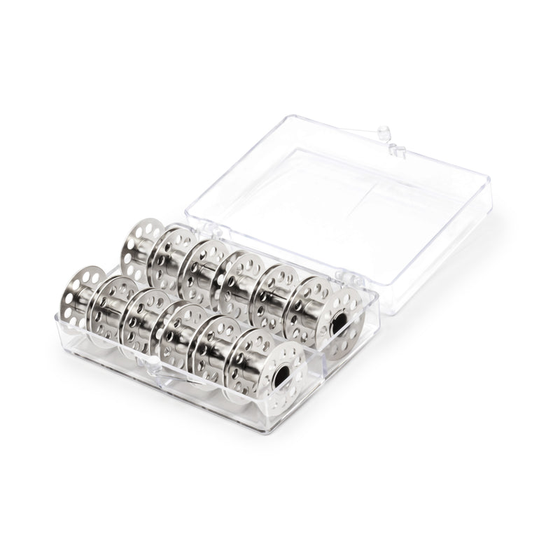 Load image into Gallery viewer, 939|Dritz Class 15 Box of Bobbins, Clear, 12 pc