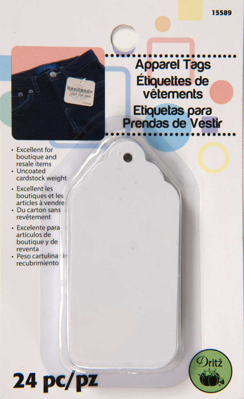 Cargue la imagen en el visor de la galería, 15589|Dritz Rectangle Apparel Tags, 24 pc