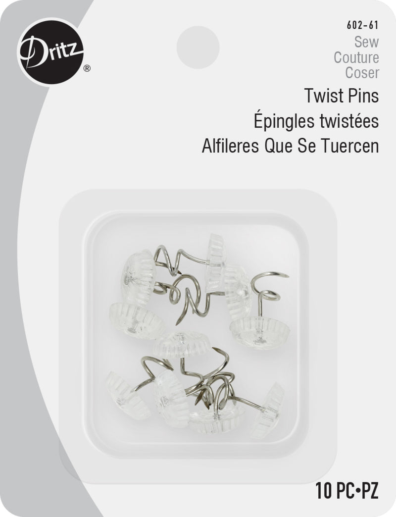 Load image into Gallery viewer, 602-61|Dritz Twist Pins, Clear, 10 pc