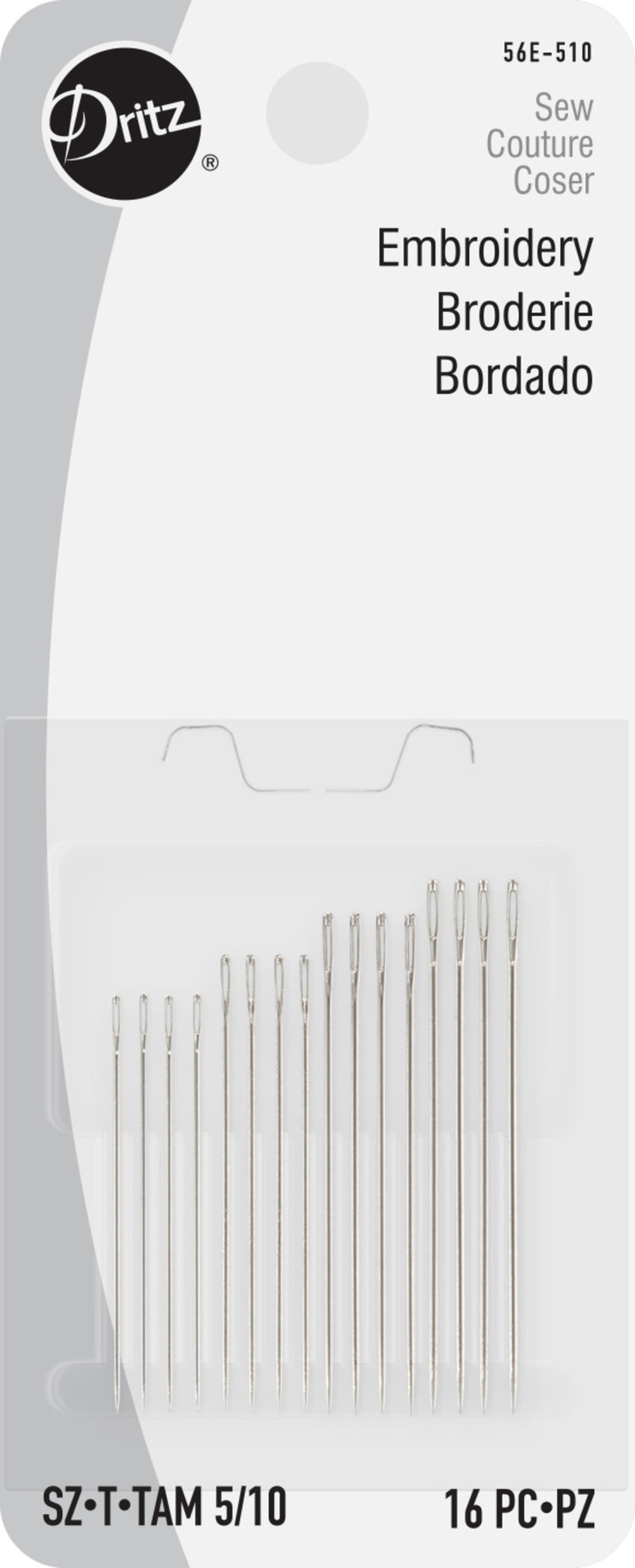 Load image into Gallery viewer, 56E-510|Dritz Embroidery Hand Needles, Size 5/10, 16 pc