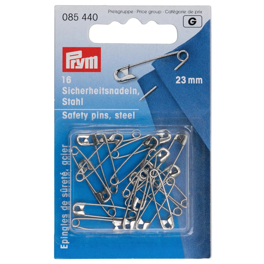 085440|Prym Safety Pins, 23mm, Silver, 16 pc