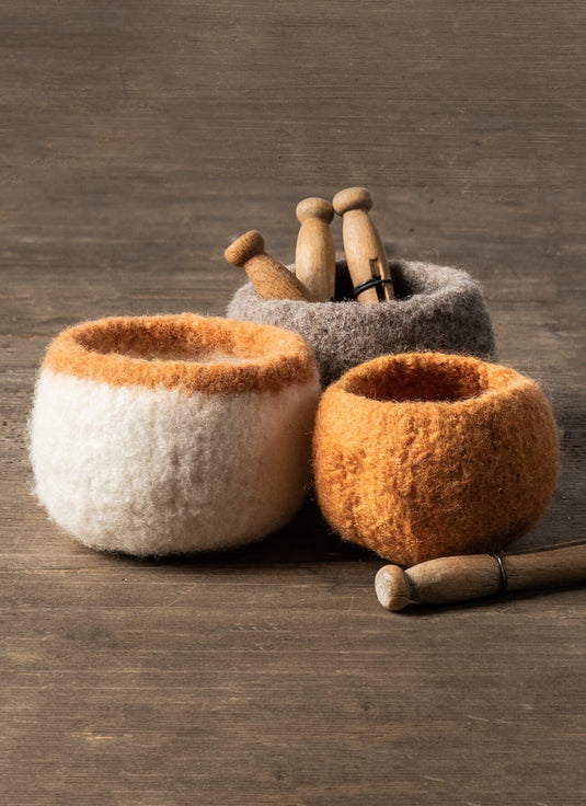 BSF-202307|Blue Sky Fibers Hillman Felted Vessels Pattern, Free PDF Pattern