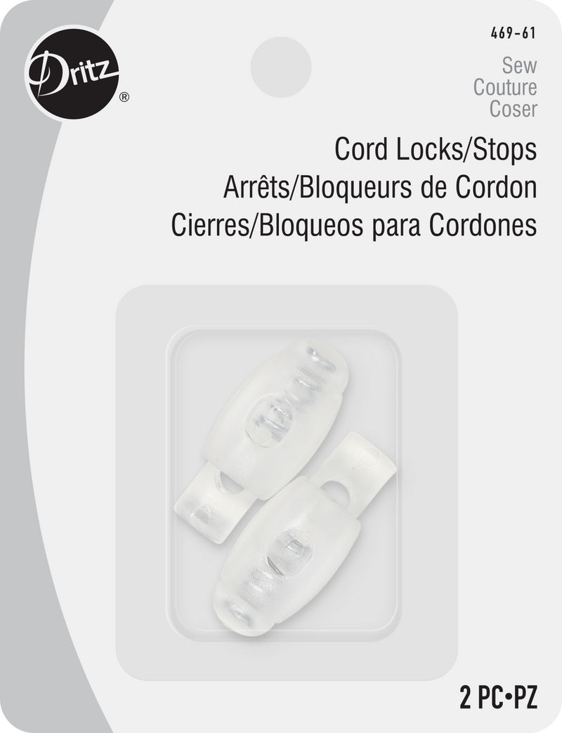 Load image into Gallery viewer, 469-61|Dritz Cord Locks &amp; Stops, Clear, 2 pc