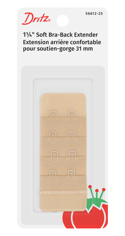 56612-25|Dritz 1-1/4" Soft Bra-Back Extender, Beige