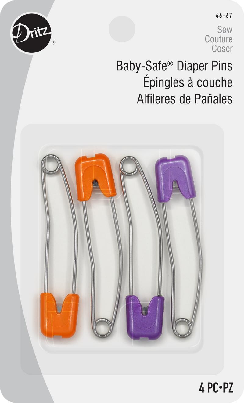 Cargue la imagen en el visor de la galería, 46-67|Dritz Bright Baby-Safe Diaper Pins, 4 Count, Assorted Colors