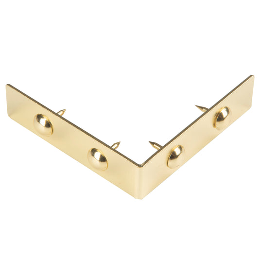 44790-35|Dritz Smooth Right Angle Corners, Small, Brass, 4 pc