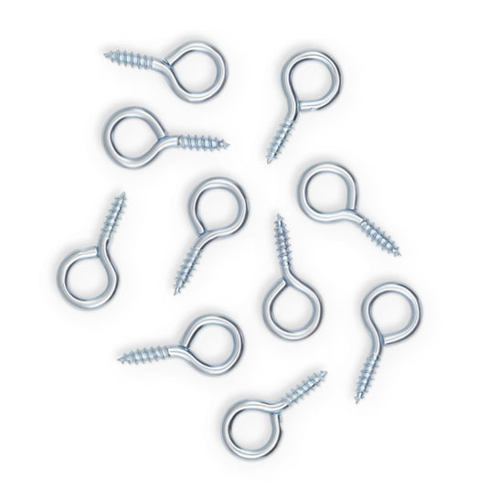 44349|Dritz 5/16" Screw Eyes, Silver, 12 pc