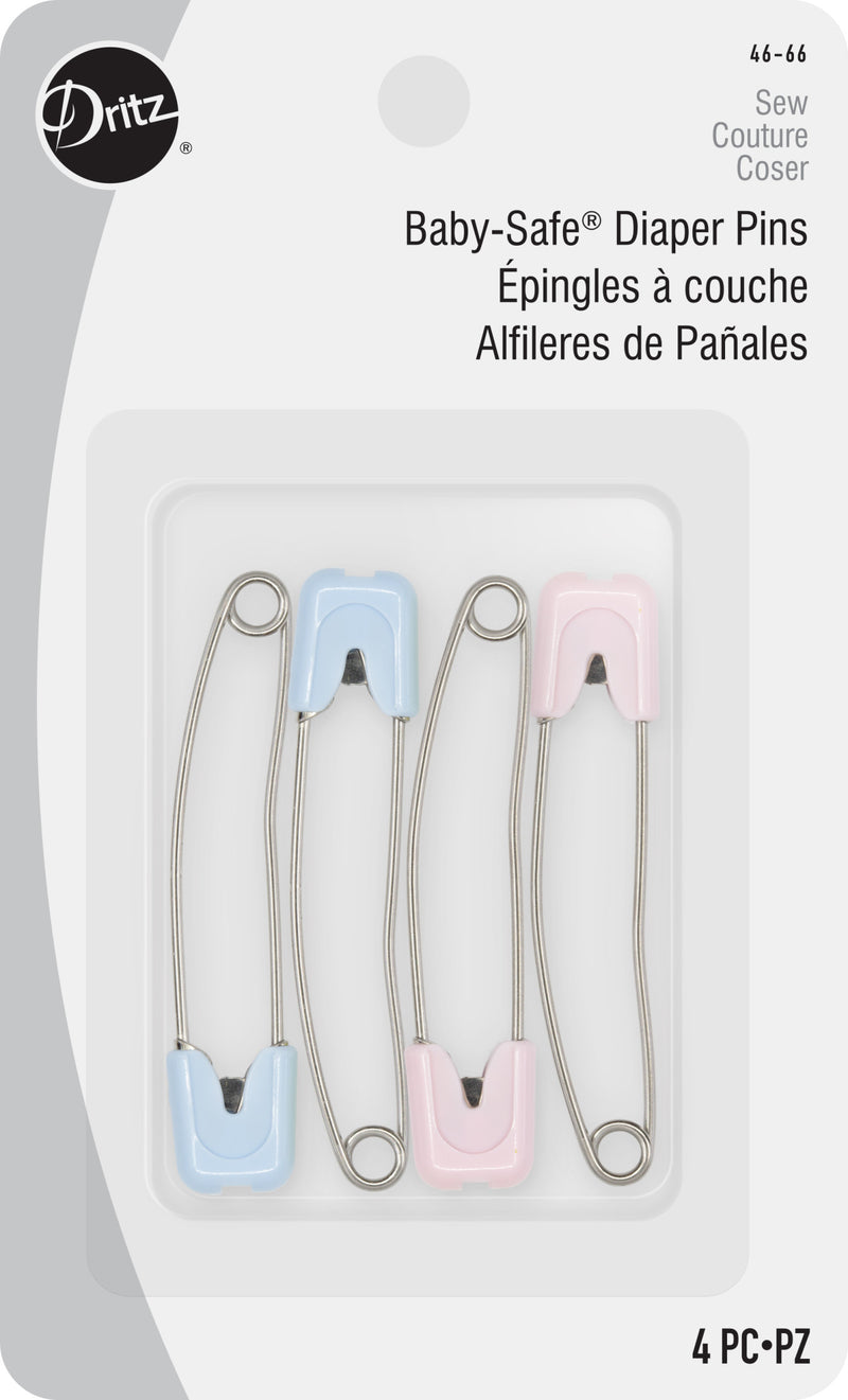 Cargue la imagen en el visor de la galería, 46-66|Dritz Pastel Baby-Safe Diaper Pins, 4 Count, Assorted Colors