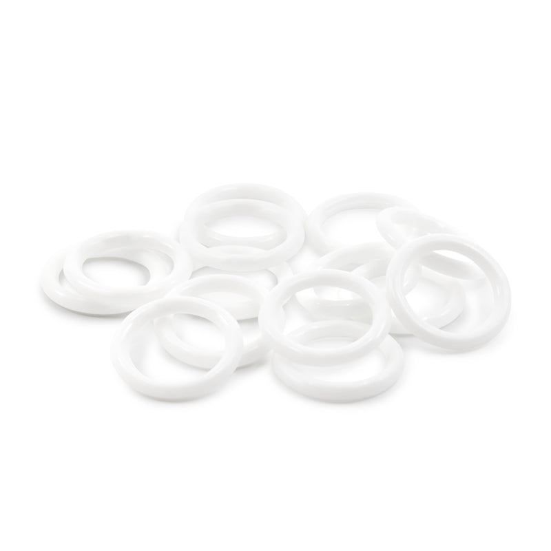 Cargue la imagen en el visor de la galería, 8932|Dritz 1" Plastic Rings, White, 14 pc