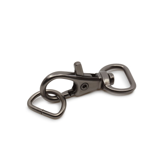 728-33|Dritz 1/2" Swivel Hooks & D-Rings, Gunmetal, 12 Sets