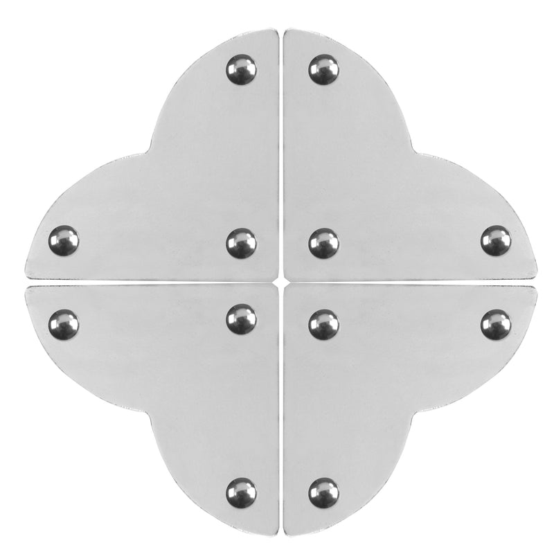 Chargez l'image dans la visionneuse de la galerie, 44792-65|Dritz Smooth Quatrefoil Corners, Small, Nickel, 4 pc