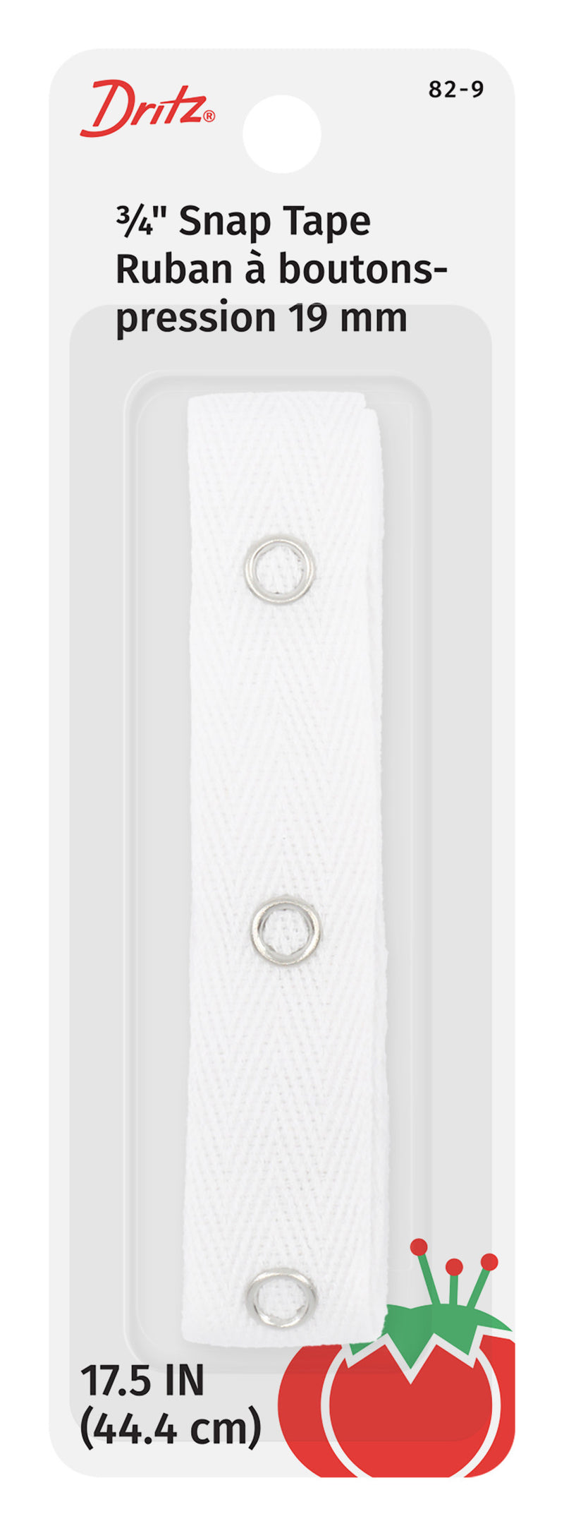 Load image into Gallery viewer, 82-9|Dritz 17-1/2" Snap Tape, 12 Snaps, White