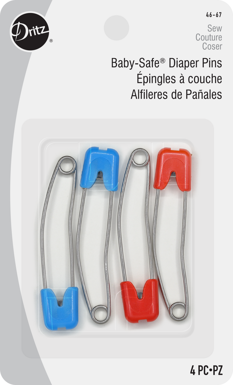 Cargue la imagen en el visor de la galería, 46-67|Dritz Bright Baby-Safe Diaper Pins, 4 Count, Assorted Colors
