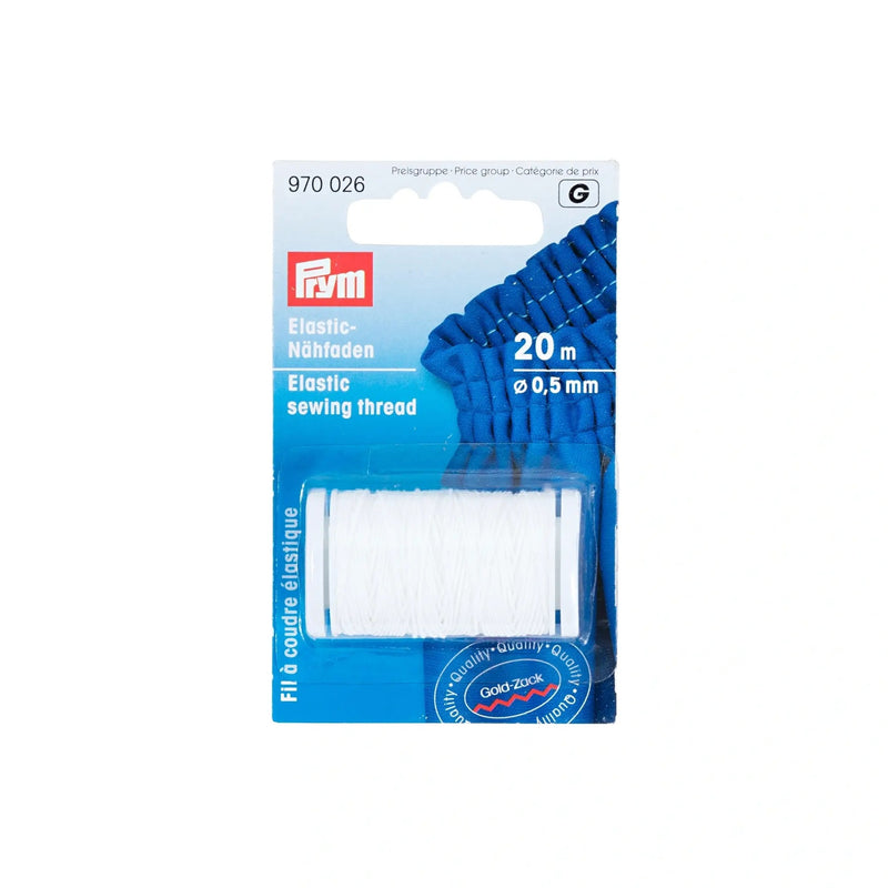Load image into Gallery viewer, 970026|Prym Elastic Sewing Thread, White, 22 YD (20 M)
