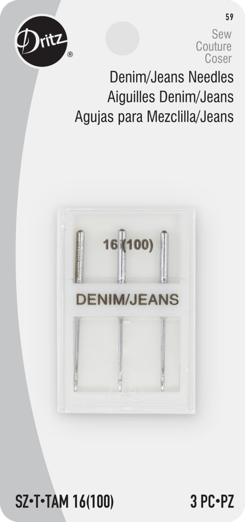 Chargez l'image dans la visionneuse de la galerie, 59|Dritz Denim/Jeans Machine Needles, Size 16 (100), 3 pc