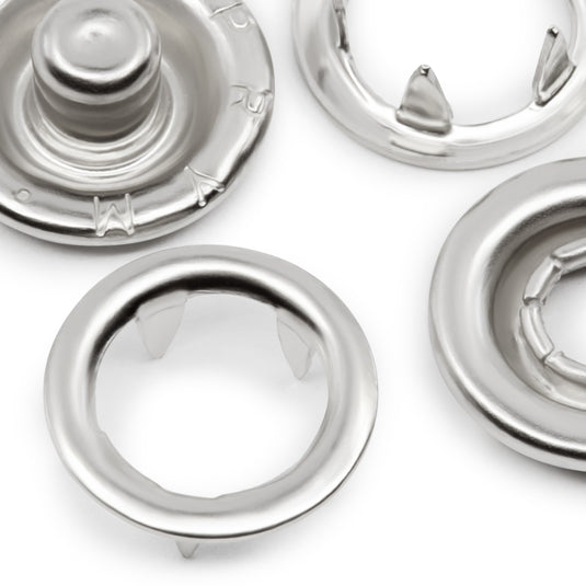 16-65|Dritz 7/16" Snap Fasteners, 7 Sets, Nickel