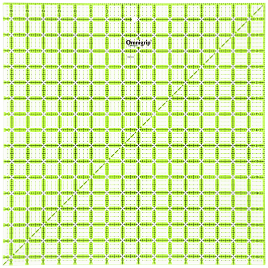 RN165|Omnigrid Omnigrip Neon Square Ruler, 16-1/2" x 16-1/2"