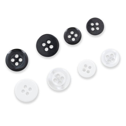 25566|Dritz Shirt Buttons, Assorted, 9 & 11mm, 20 PC