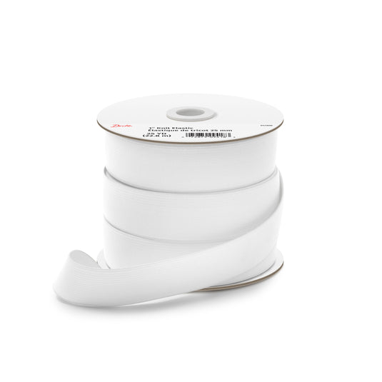 9418W|Dritz 1" Knit Elastic, White, 25 yd