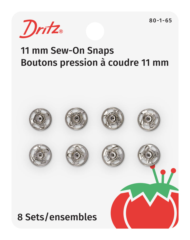 Load image into Gallery viewer, 80-1-65|Dritz Sew-On Snaps, 8 Sets, Size 1, Nickel