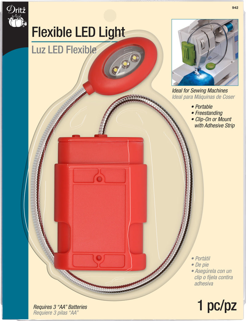 Cargue la imagen en el visor de la galería, 942|Dritz Flexible LED Light, Free-Standing and Clip-On, Assorted Colors